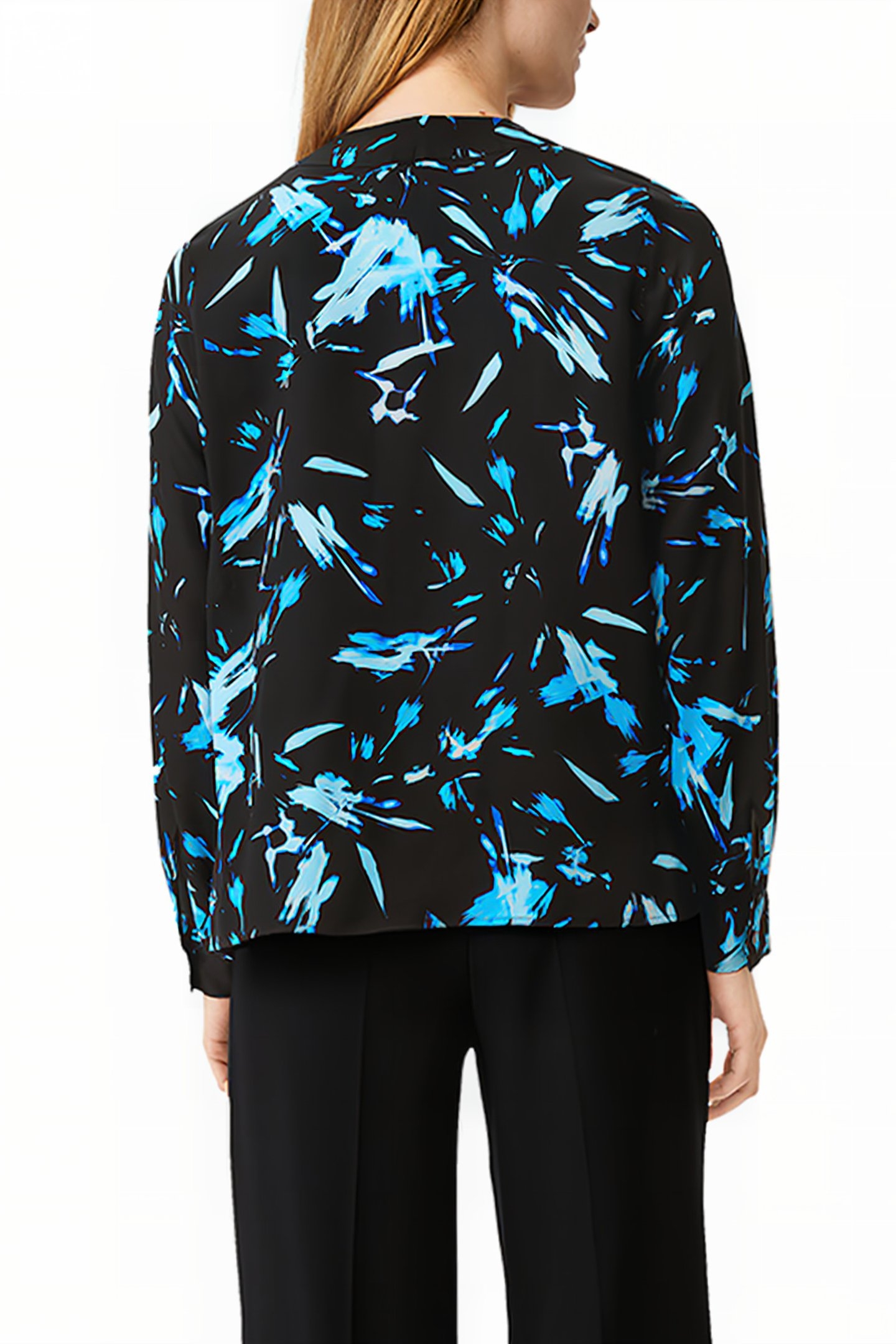 COMMA BLOUSES GREY/BLACK 2