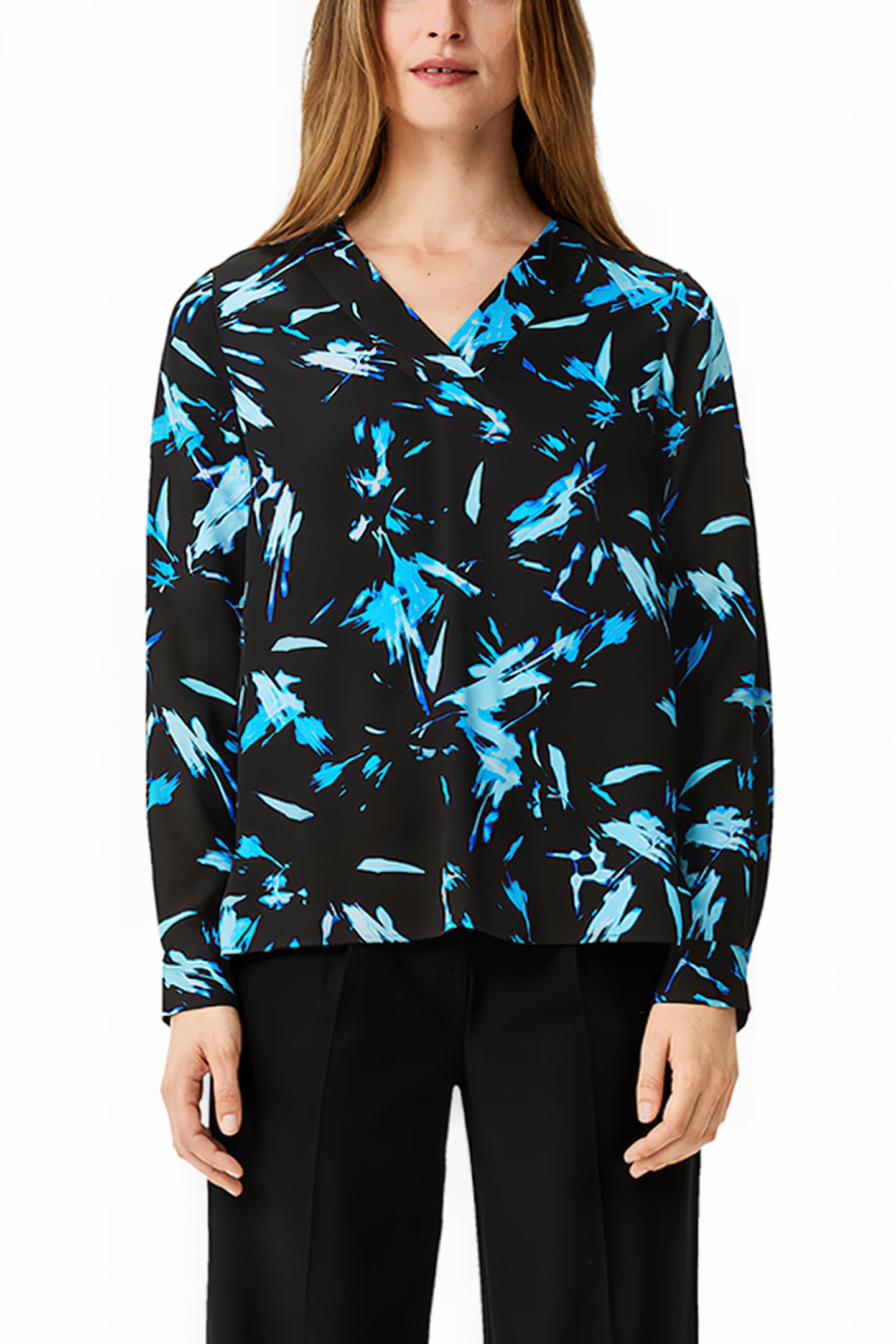 COMMA BLOUSES GREY/BLACK 1