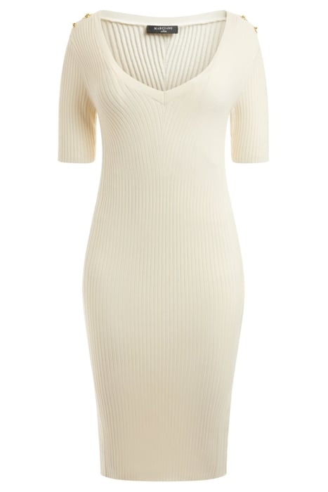 MARCIANO BY GUESS ALICE SS V NECK SWEA PALE PEARL 3