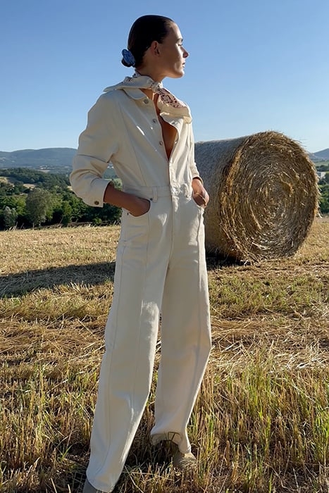 LAUREN DENIM JUMPSUIT S/S - NATURAL 2