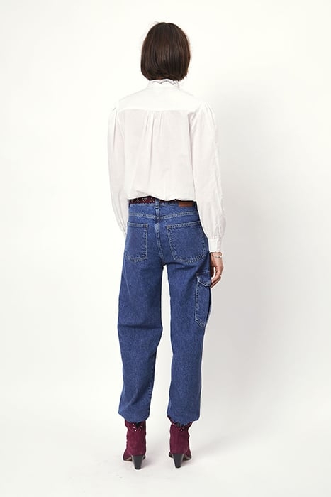 RHEA SCULPED LACE BLOUSE MILK WHITE 2