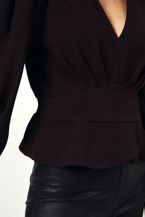 SAWYER PEPLUM TOP DARK GRAPE 5