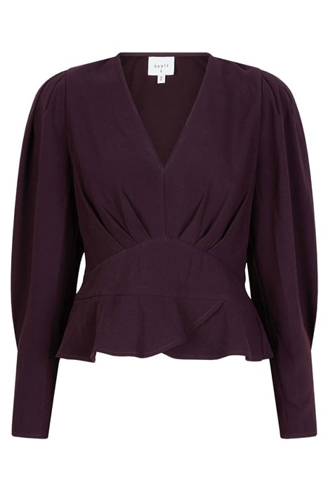 SAWYER PEPLUM TOP DARK GRAPE 3
