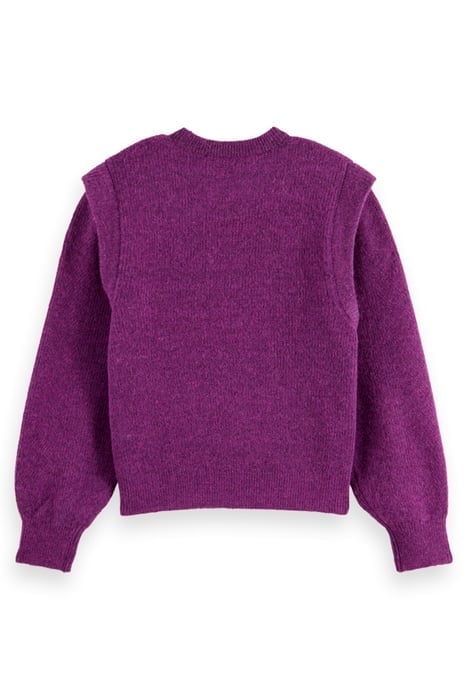 SHOULDER DETAIL CREW NECK PULLOVER BOYSENBERRY 5