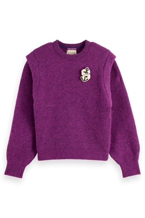 SHOULDER DETAIL CREW NECK PULLOVER BOYSENBERRY 4