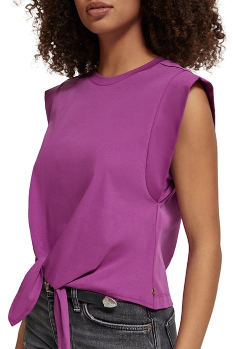SLEEVELESS KNOTTED T-SHIRT BOYSENBERRY 6