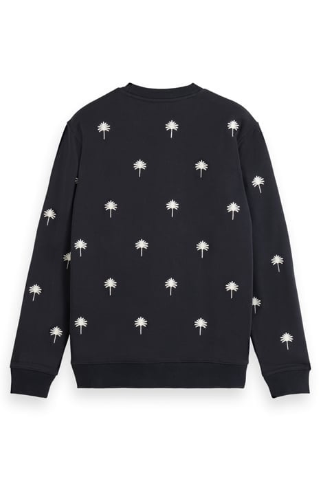 ALL-OVER EMBROIDERY SWEATSHIRT BLACK 2