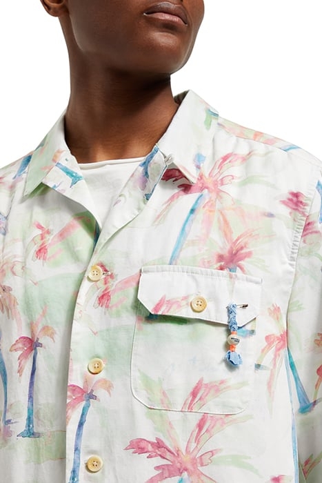 PRINTED TENCEL-HEMP BLOUSON PALMTREE HAWAII AOP 7