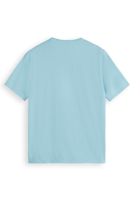 GARMENT DYE POCKET T-SHIRT WASHED NEON BLUE 2