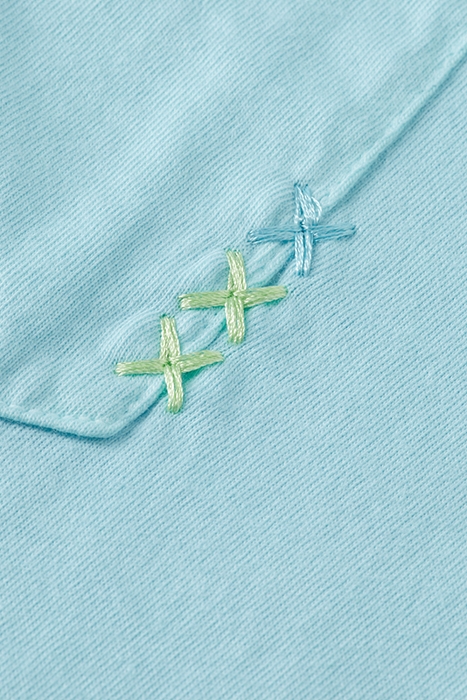 GARMENT DYE POCKET T-SHIRT WASHED NEON BLUE 3