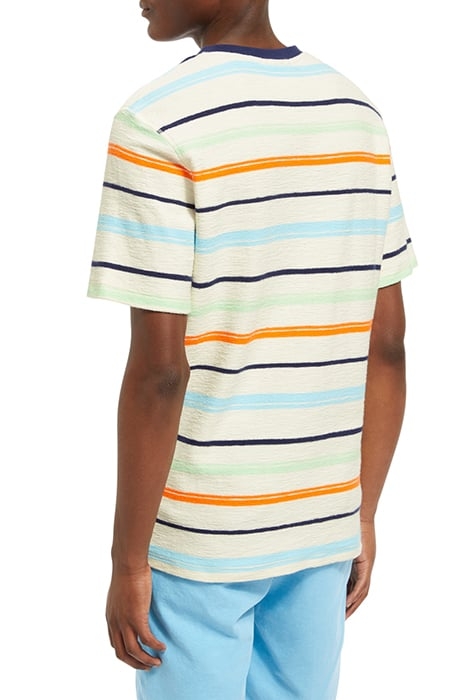 STRUCTURED STRIPED T-SHIRT MULTICOLOUR STRIPE 4