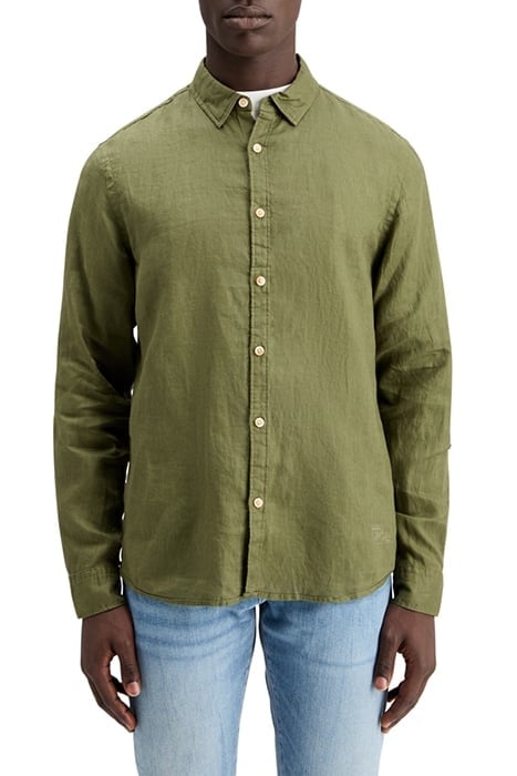 LINEN SHIRT WITH ROLL-UP ARMY 1