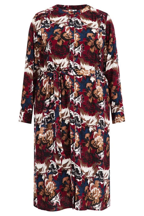 DRESS MID LENGTH BURGUNDY RED 3