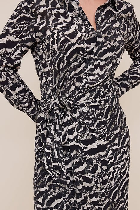 SHIRT DRESS WITH WRAP GREY / BLACK 5