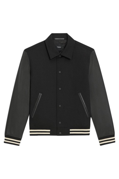 VARSITY JACKET IN TEXTURED GABARDINE BLACK 2