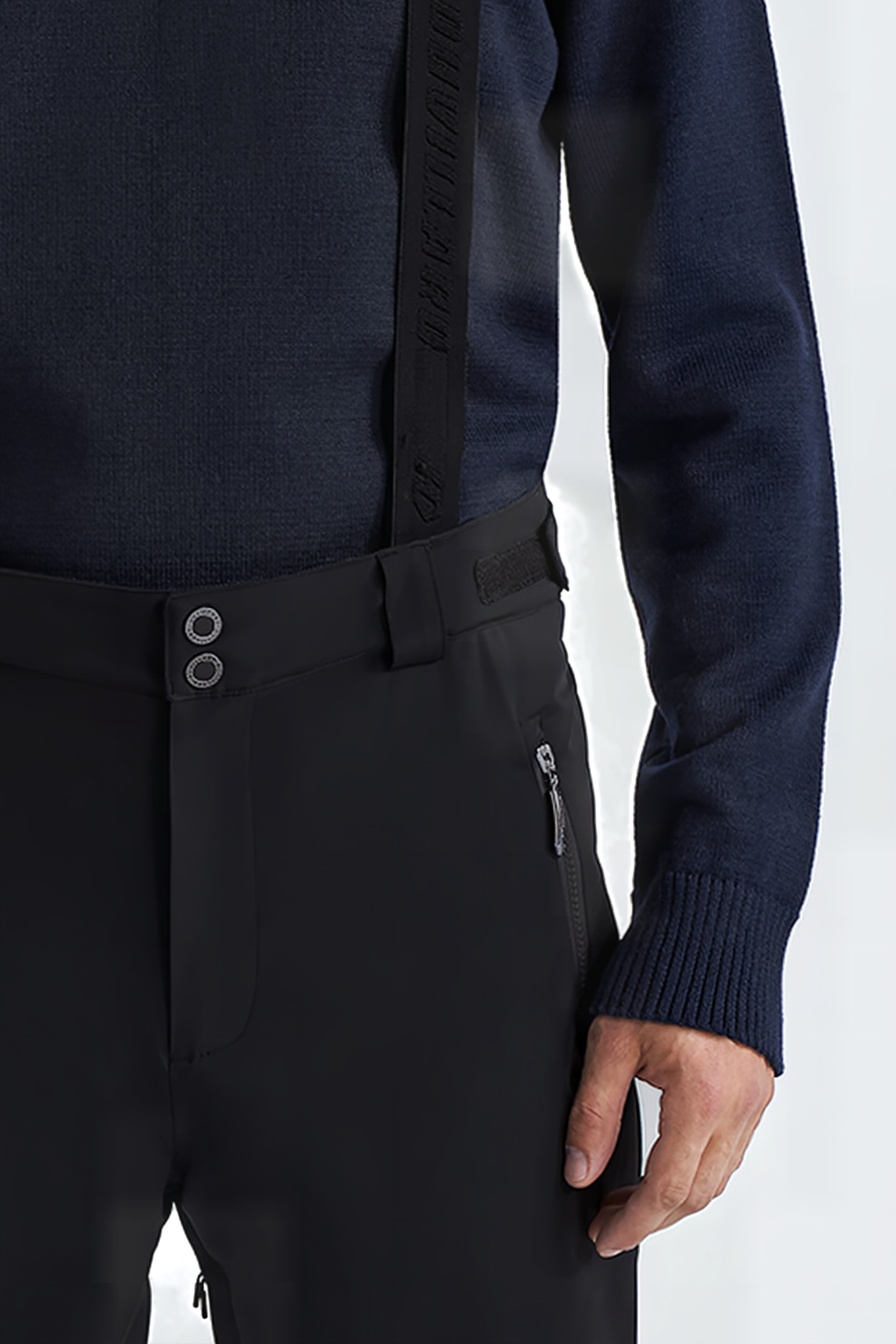 BLACK IKKS X DUVILLARD SKI TROUSERS & BRACES BLACK 4