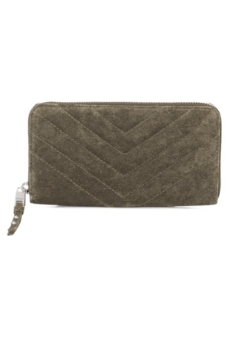 1440 COMPAGNON KAKI QUILTED CHEVRON WALLET KHAKI 1