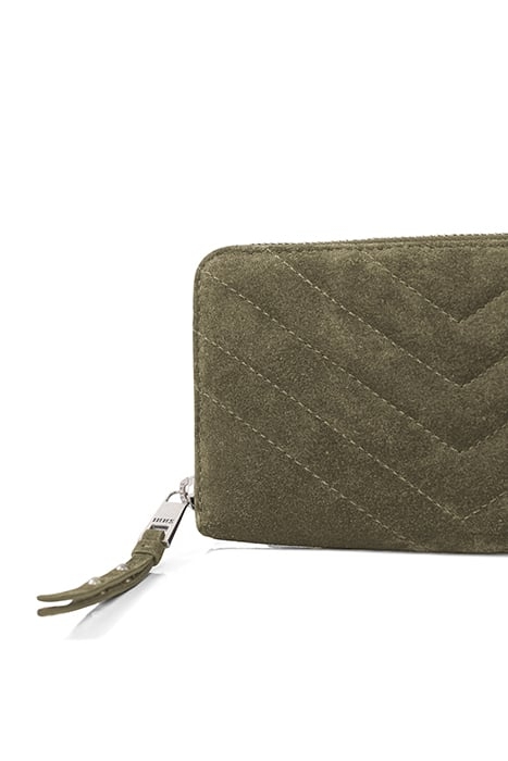 1440 COMPAGNON KAKI QUILTED CHEVRON WALLET KHAKI 5