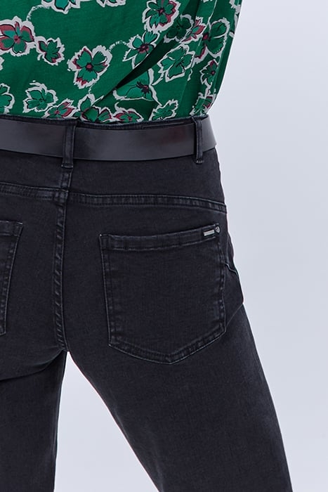 BLACK EMBROIDERED FLOWERS SCULPT-UP SLIM JEANS BLACK 6