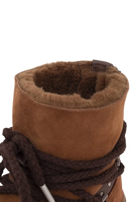 CAMEL INUIKII X IKKS SUEDE FLEECE-LINED BOOTS BEIGE 6