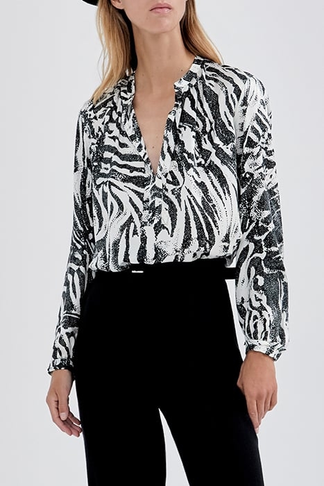 PURE EDITION- ECRU ZEBRA PRINT SHIRT OFF-WHITE 1