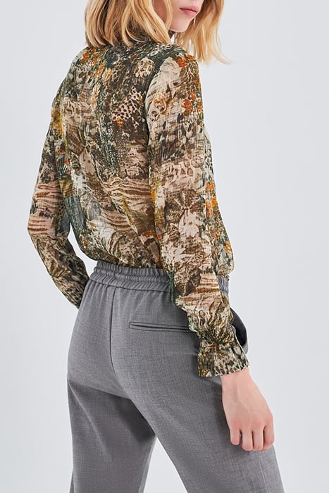 KHAKI LANDSCAPE PRINT BLOUSE KHAKI 5