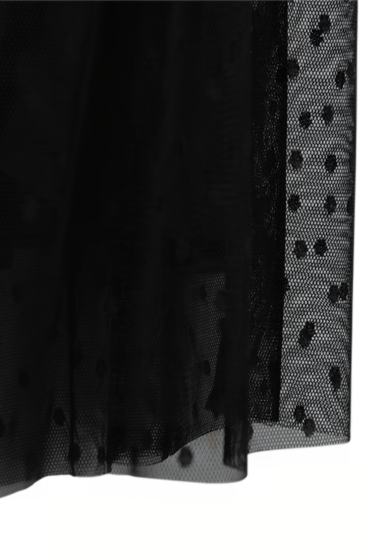 GIRLS’ BLACK DOTTED SWISS TULLE MIDI SKIRT BLACK 4