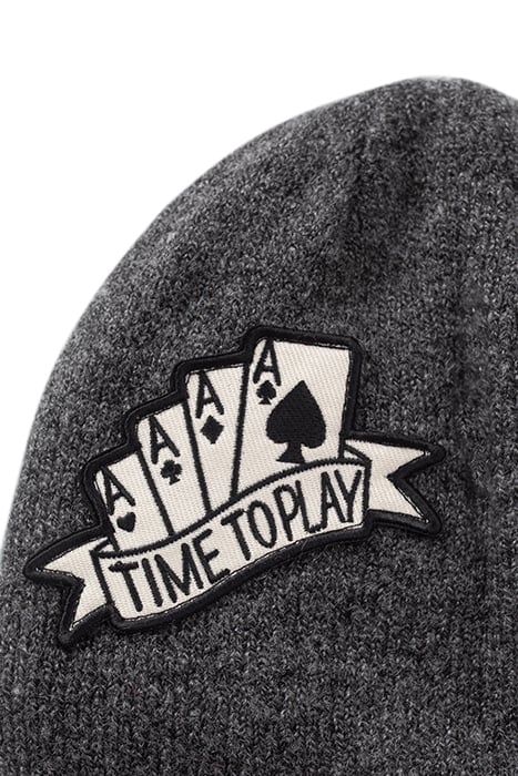 BOYS’ GREY KNIT BEANIE WITH MASK CUT-OUT GREY 5