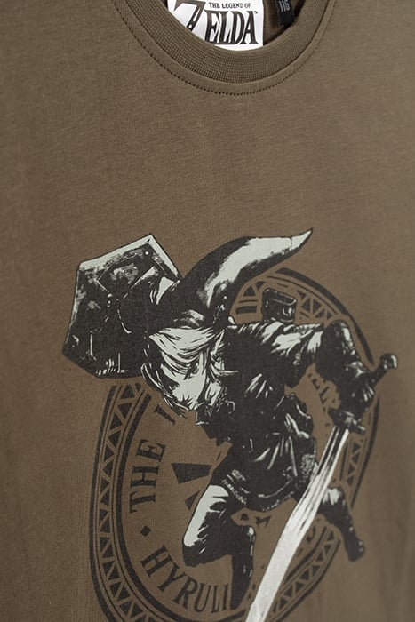 BOYS’ KHAKI THE LEGEND OF ZELDA™ T-SHIRT WITH LINK IMAGE BRO 6