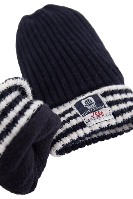 BABY BOYS’ NAVY RIBBED KNIT MITTENS NAVY 6