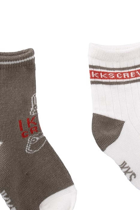 BABY BOYS' KHAKI/ECRU RIBBED SOCKS KHAKI 5