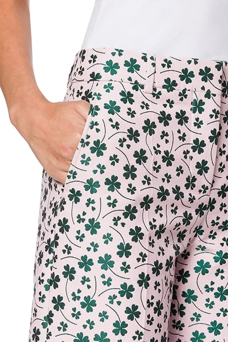 FOUR LEAF CLOVER JACQUARD TROUSERS PINK 4