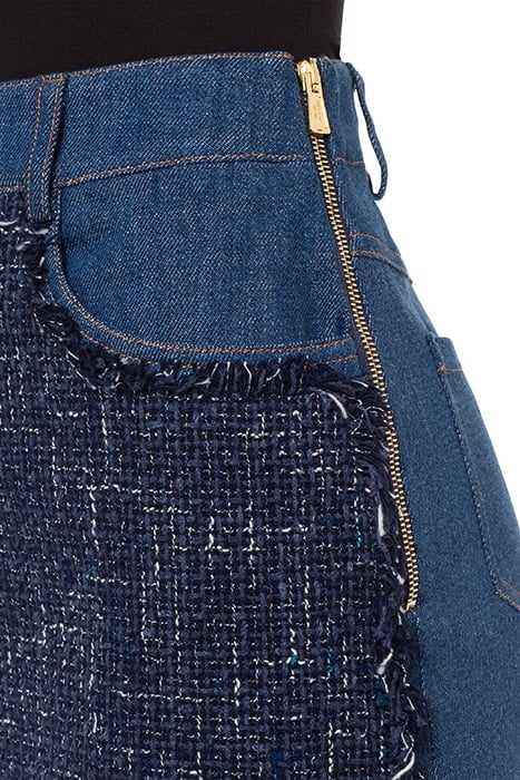 DENIM MINISKIRT AND CONTEMPORARY MAT MAT BLUE 4