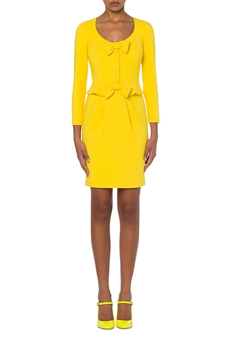 CADY DRESS WITH BOWS YELLOW 1