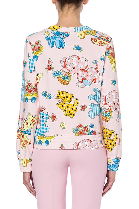 CALICO ANIMALS INTERLOCK SWEATSHIRT PINK 2