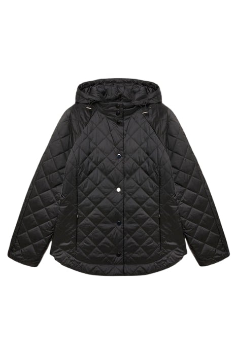LIGHTWEIGHT QUILTED DOWN JACKET BLACK 4