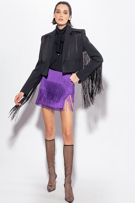 LAS PALMAS GONNA FRANGE + CREPE STRETCH VIOLA PURPLE 2