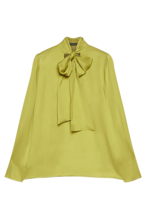 ECOVERO™ SATIN BLOUSE WITH BOW GREEN 4