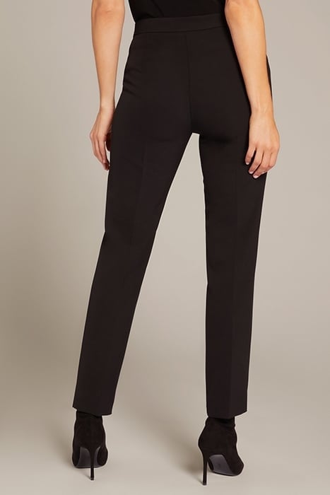SLIM CREPE FABRIC TROUSERS BLACK 2