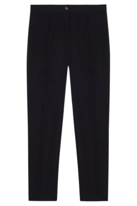 SLIM CREPE FABRIC TROUSERS BLACK 4