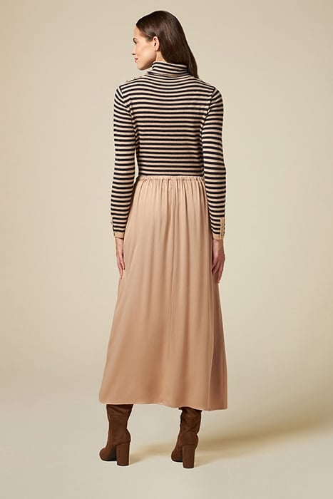 SATIN MIDI SKIRT NATURAL 2