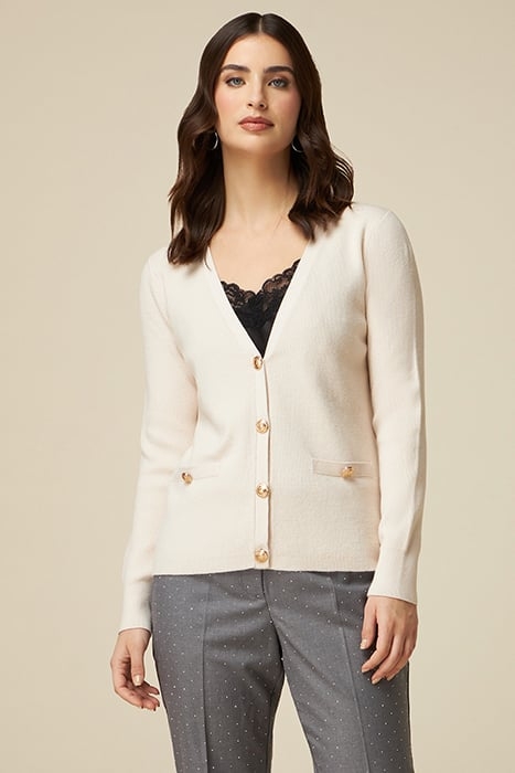CARDIGAN WITH UNIFORM BUTTON WHITE 1