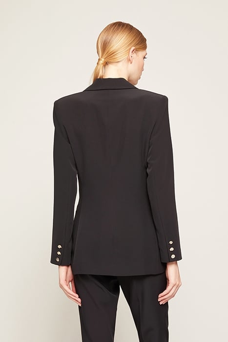 SINGLE-BREASTED SOLID COLOUR BLAZER BLACK 2