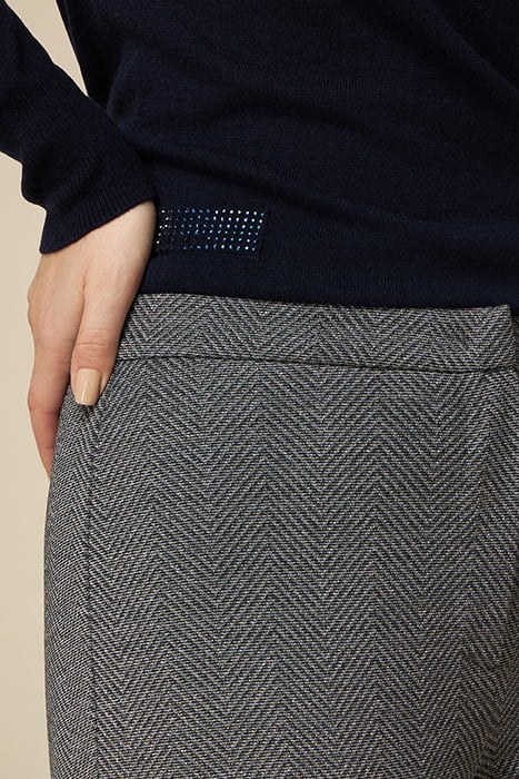 Lurex chevron fabric skinny trousers 4