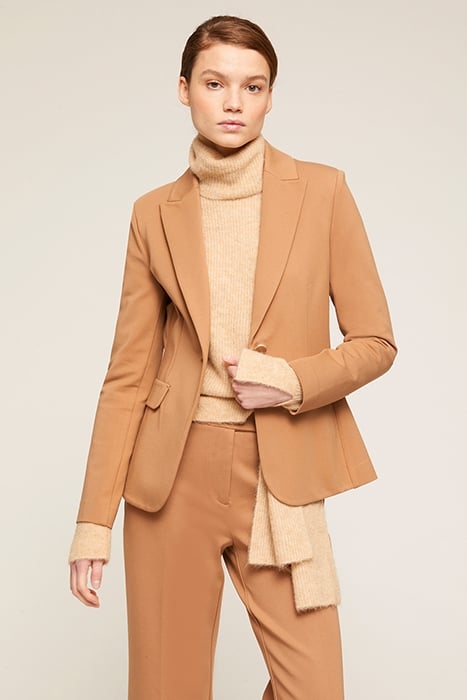 UNLINED MILANO JERSEY BLAZER JACKET NATURAL 1