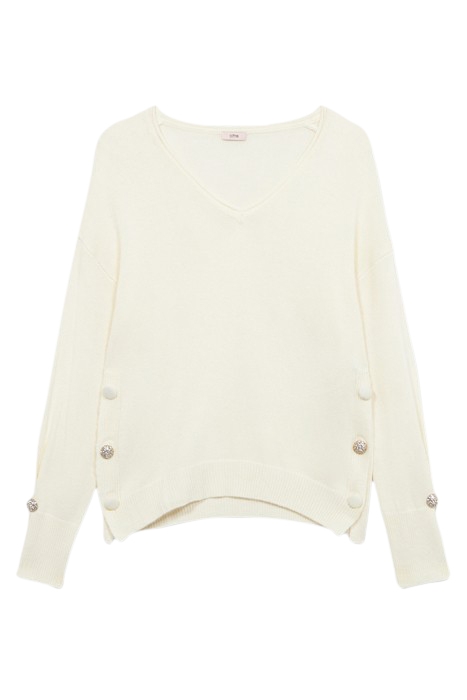 SWEATSHIRT WITH ZIP AND HOOD WHITE 3