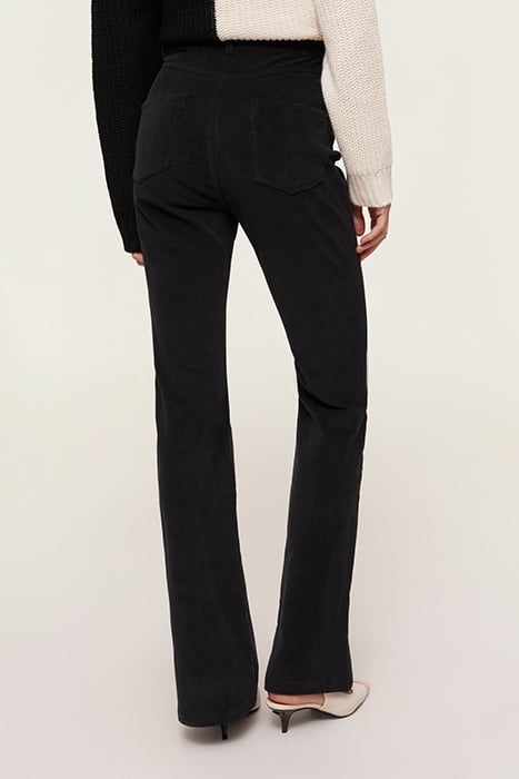 CORDUROY FLARE TROUSERS BLACK 2