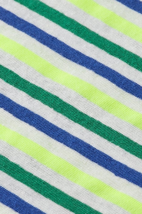 RELAXED-FIT YARN-DYED STRIPE COTTON-LINEN BLEND T-SHIRT OFF  3