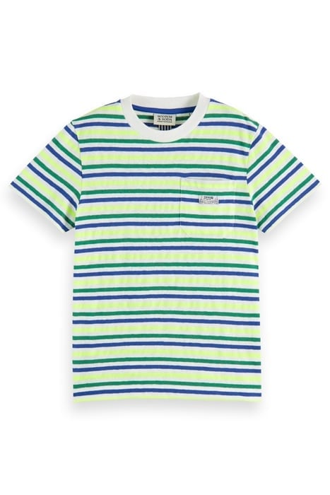 RELAXED-FIT YARN-DYED STRIPE COTTON-LINEN BLEND T-SHIRT OFF  1