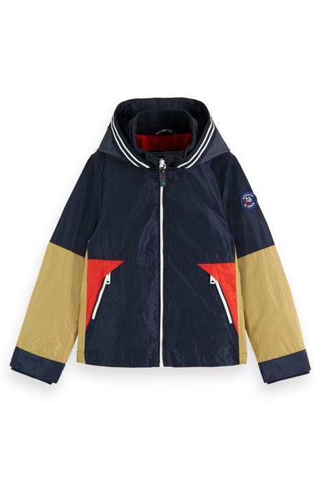 WATER REPELLENT NYLON JACKET WITH DETACHABLE HOOD NIGHT COLO 1